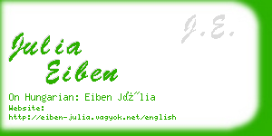 julia eiben business card